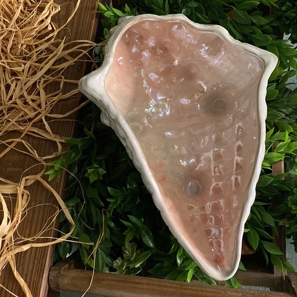 Pottery Barn Enchantment Under the Sea Pearlescent Glazed Conch Shell Bowl 🐚 - Picture 5 of 17